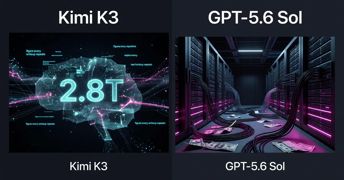 Kimi K3 vs GPT-5.6 Sol: What 2.8T Really Means